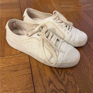 Chanel white sneakers
